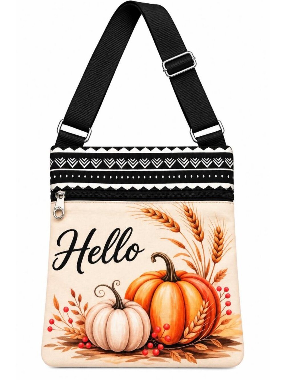 Hello Fall Pumpkin Crossbody Bag